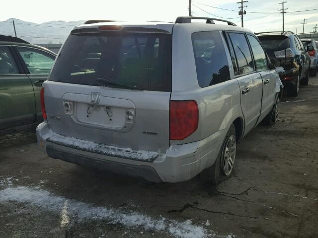 2HKYF18424H607217 - 2004 HONDA PILOT EX SILVER photo 4