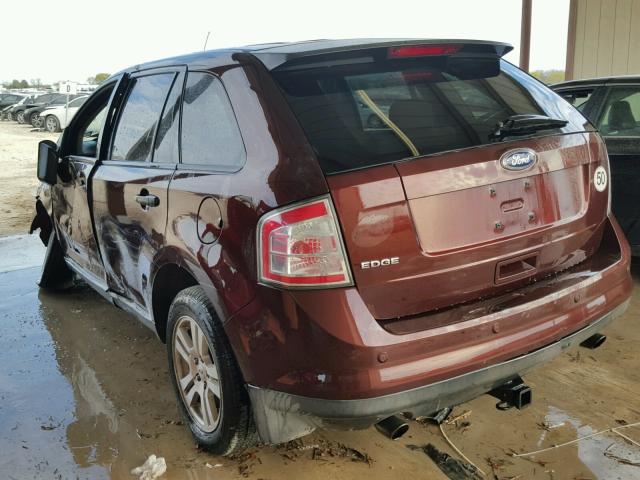 2FMDK36C49BA67576 - 2009 FORD EDGE SE MAROON photo 3