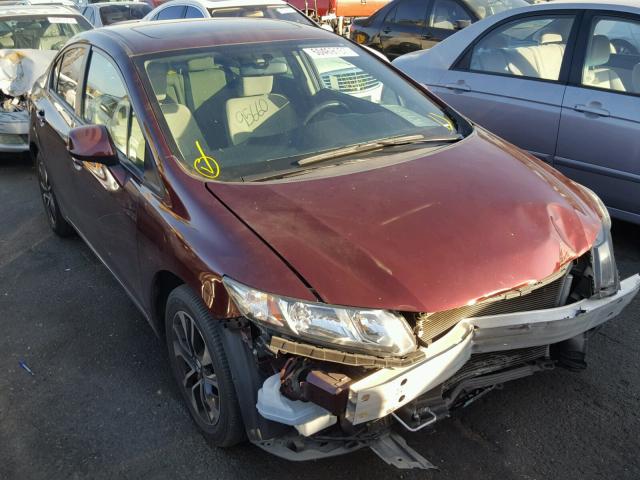 19XFB2F88DE271091 - 2013 HONDA CIVIC EX BURGUNDY photo 1