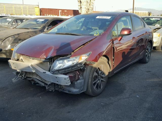 19XFB2F88DE271091 - 2013 HONDA CIVIC EX BURGUNDY photo 2