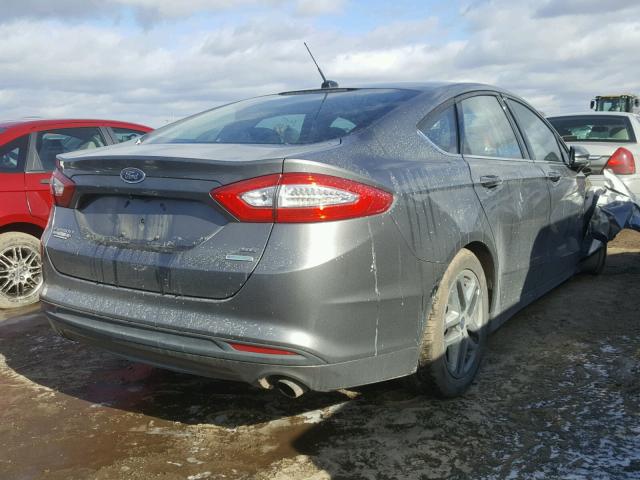 3FA6P0HDXER273005 - 2014 FORD FUSION SE GRAY photo 4