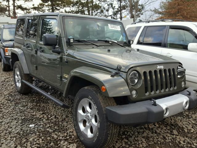 1C4HJWEG5FL772199 - 2015 JEEP WRANGLER U GREEN photo 1