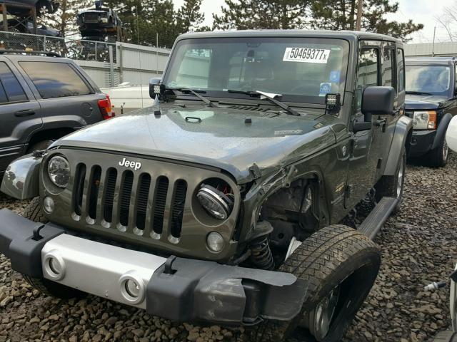 1C4HJWEG5FL772199 - 2015 JEEP WRANGLER U GREEN photo 2