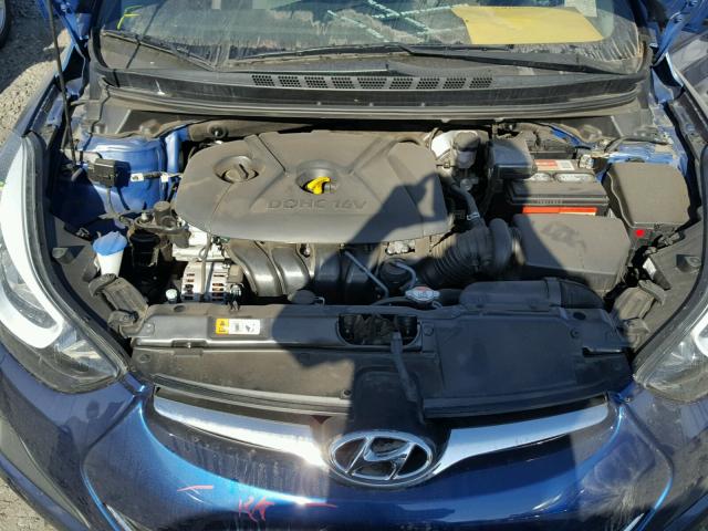 5NPDH4AE1GH701316 - 2016 HYUNDAI ELANTRA SE BLUE photo 7