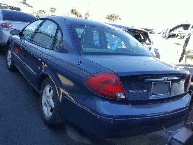 1FAFP53201G254550 - 2001 FORD TAURUS SE BLUE photo 3