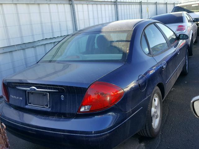 1FAFP53201G254550 - 2001 FORD TAURUS SE BLUE photo 4