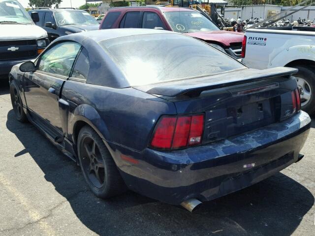 1FAFP42X52F137707 - 2002 FORD MUSTANG GT BLUE photo 3