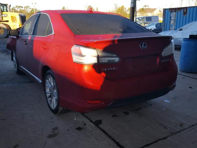 JTHBB1BA8A2016398 - 2010 LEXUS HS 250H BURGUNDY photo 3