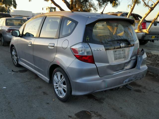 JHMGE8H4XAS022792 - 2010 HONDA FIT SPORT SILVER photo 3