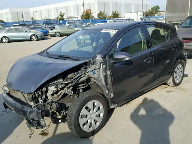 JTDKDTB35C1030292 - 2012 TOYOTA PRIUS C CHARCOAL photo 2