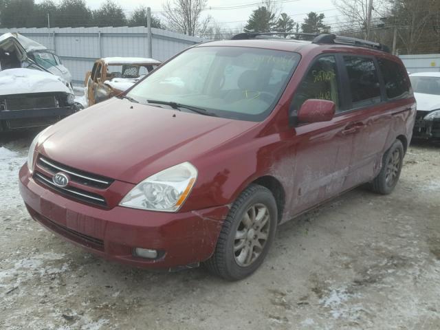 KNDMB233466063573 - 2006 KIA SEDONA EX RED photo 2