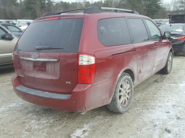 KNDMB233466063573 - 2006 KIA SEDONA EX RED photo 4