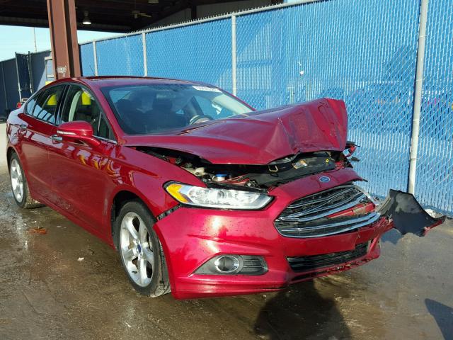 3FA6P0HR0DR377352 - 2013 FORD FUSION SE RED photo 1