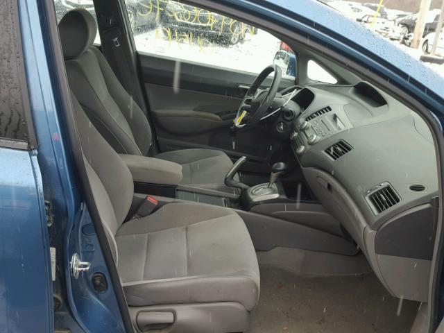 1HGFA16588L069515 - 2008 HONDA CIVIC LX BLUE photo 5