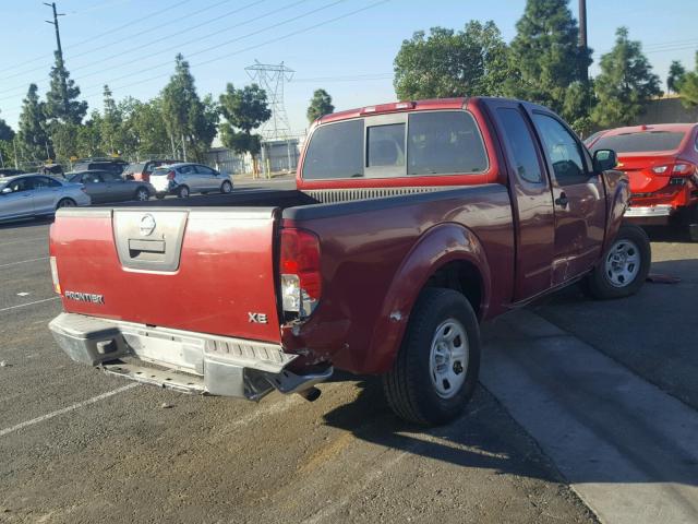 1N6BD06T06C407870 - 2006 NISSAN FRONTIER K RED photo 4