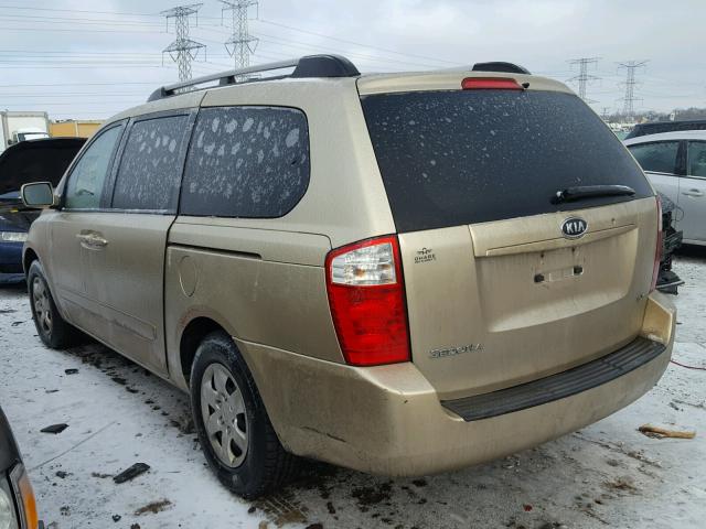 KNDMB233X86229422 - 2008 KIA SEDONA EX GOLD photo 3