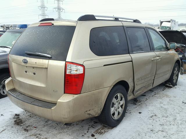 KNDMB233X86229422 - 2008 KIA SEDONA EX GOLD photo 4