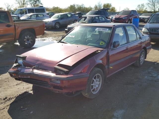 JHMCA5641KC079678 - 1989 HONDA ACCORD LXI RED photo 2