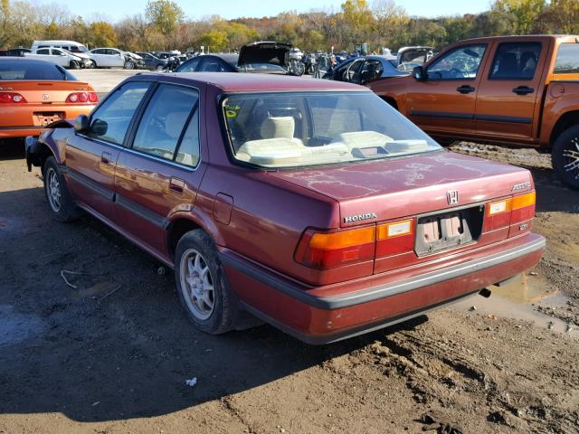 JHMCA5641KC079678 - 1989 HONDA ACCORD LXI RED photo 3