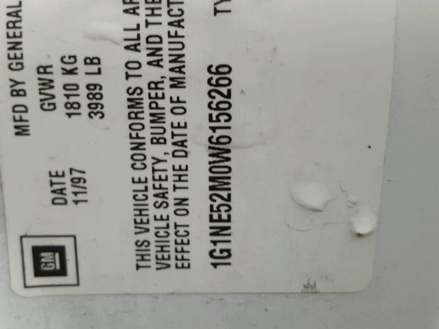 1G1NE52M0W6156266 - 1998 CHEVROLET MALIBU LS თეთრი ფოტო 10