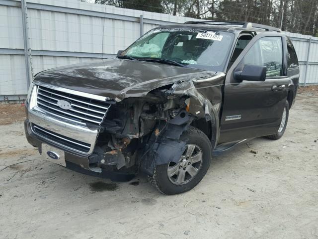 1FMEU63E28UA72516 - 2008 FORD EXPLORER X GRAY photo 2