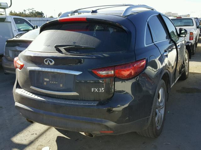 JNRAS18W99M159537 - 2009 INFINITI FX35 BLACK photo 4