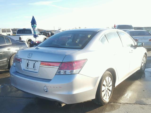 1HGCP2F30CA109323 - 2012 HONDA ACCORD LX SILVER photo 4