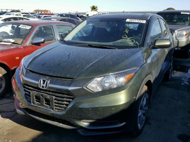 3CZRU5H3XHG700214 - 2017 HONDA HR-V LX GREEN photo 2