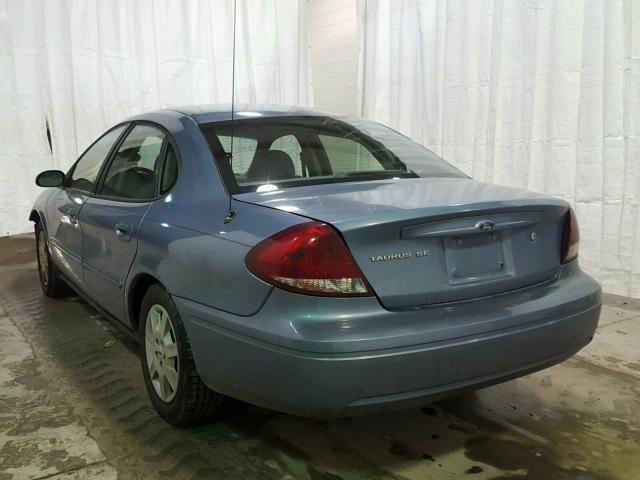 1FAFP53U87A208042 - 2007 FORD TAURUS SE BLUE photo 3