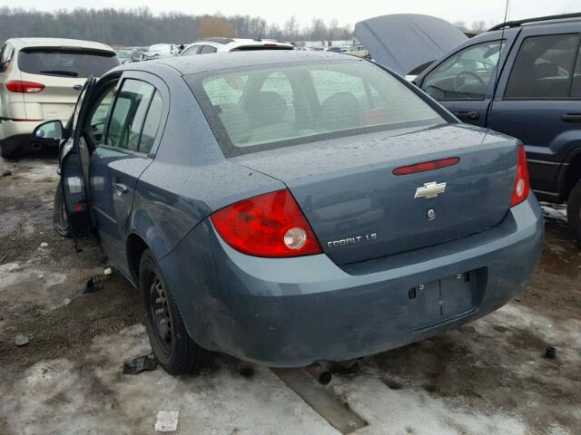 1G1AK55F177397995 - 2007 CHEVROLET COBALT LS BLUE photo 3