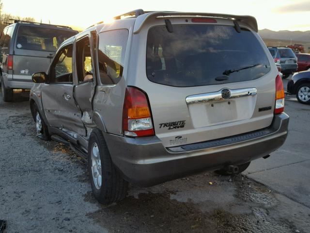 4F2CU08172KM17847 - 2002 MAZDA TRIBUTE LX GOLD photo 3