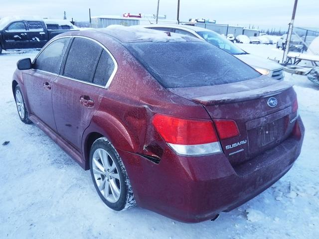 4S3BMCC66E3021004 - 2014 SUBARU LEGACY 2.5 RED photo 3