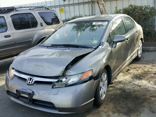 JHMFA16577S001899 - 2007 HONDA CIVIC LX GRAY photo 2