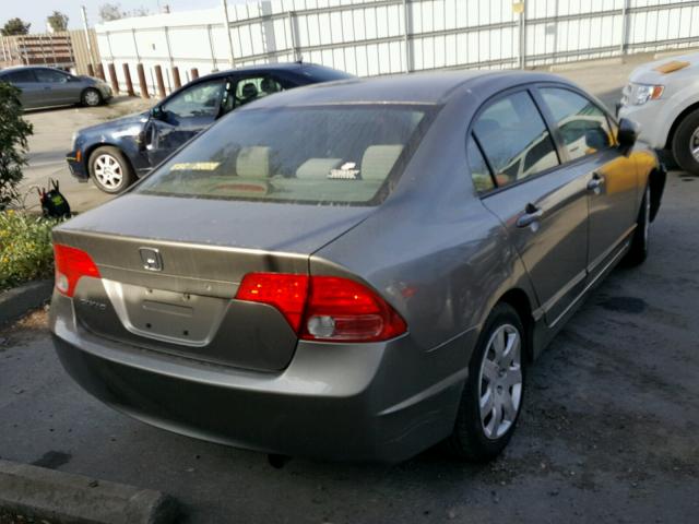 JHMFA16577S001899 - 2007 HONDA CIVIC LX GRAY photo 4