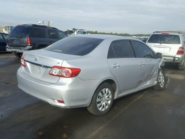 2T1BU4EE4CC883393 - 2012 TOYOTA COROLLA BA SILVER photo 4