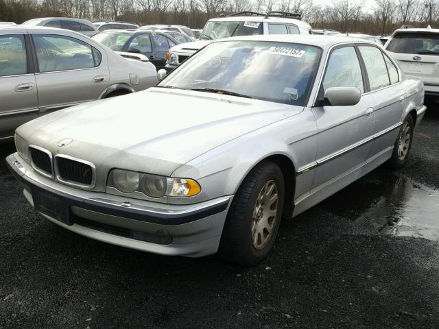 WBAGG83471DN81205 - 2001 BMW 740 I AUTO SILVER photo 2