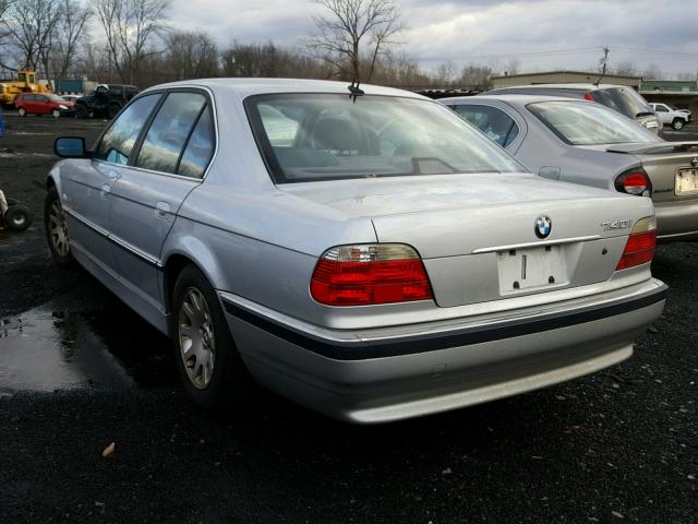 WBAGG83471DN81205 - 2001 BMW 740 I AUTO SILVER photo 3