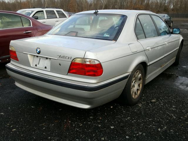 WBAGG83471DN81205 - 2001 BMW 740 I AUTO SILVER photo 4