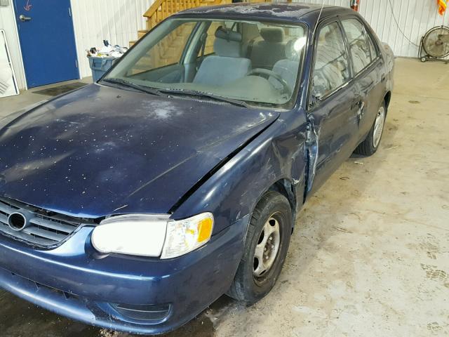 2T1BR12E81C390916 - 2001 TOYOTA COROLLA CE BLUE photo 10