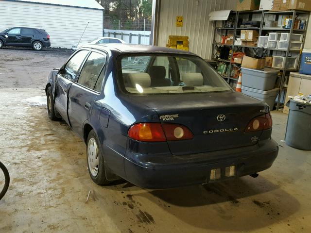 2T1BR12E81C390916 - 2001 TOYOTA COROLLA CE BLUE photo 3