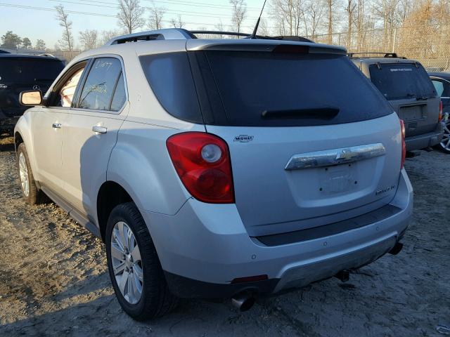 2CNFLFEY3A6404885 - 2010 CHEVROLET EQUINOX LT SILVER photo 3