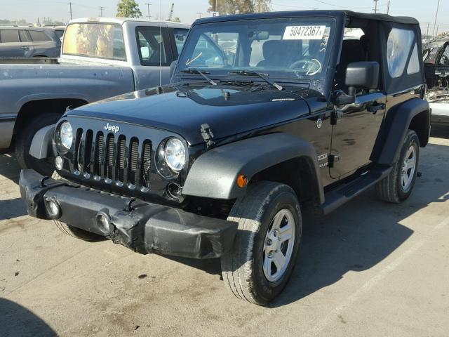 1C4AJWAG9GL257585 - 2016 JEEP WRANGLER S BLACK photo 2