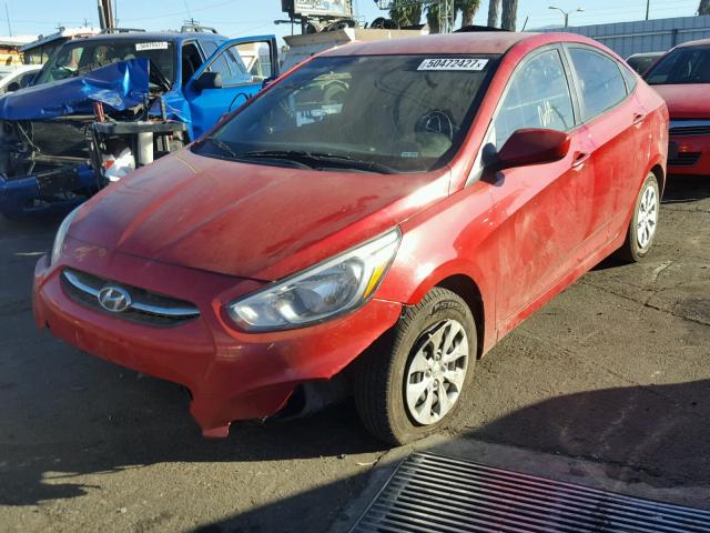 KMHCT4AE5FU806824 - 2015 HYUNDAI ACCENT GLS RED photo 2