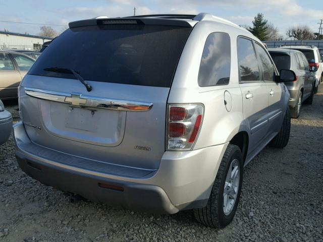 2CNDL73F456052842 - 2005 CHEVROLET EQUINOX LT SILVER photo 4