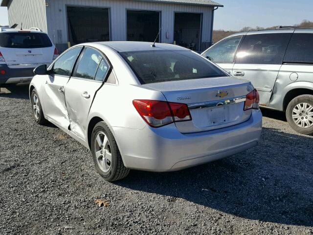 1G1PE5SC7C7270965 - 2012 CHEVROLET CRUZE LT SILVER photo 3