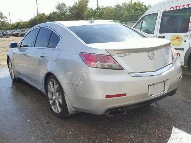 19UUA9F71CA803018 - 2012 ACURA TL SILVER photo 3