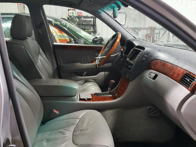 JTHBN36F055000886 - 2005 LEXUS LS 430 GRAY photo 5