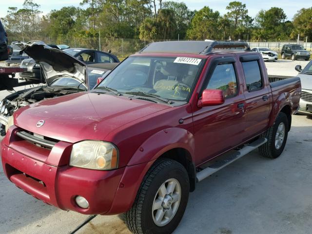 1N6ED27T43C443631 - 2003 NISSAN FRONTIER C RED photo 2