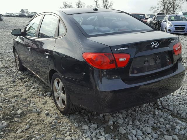 KMHDU46D87U178986 - 2007 HYUNDAI ELANTRA GL BLACK photo 3