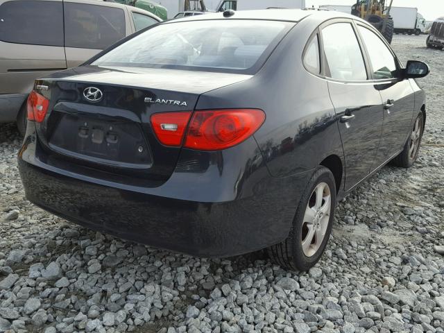 KMHDU46D87U178986 - 2007 HYUNDAI ELANTRA GL BLACK photo 4